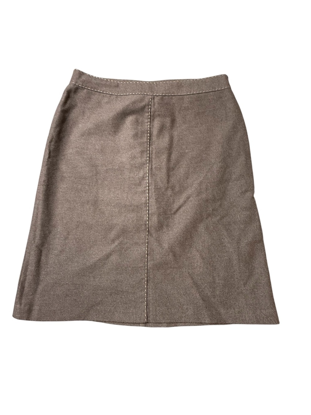 Vtg Gap Brown A-Line Skirt 8 Topstitch Dark Academia Preppy Quiet Luxury Fall